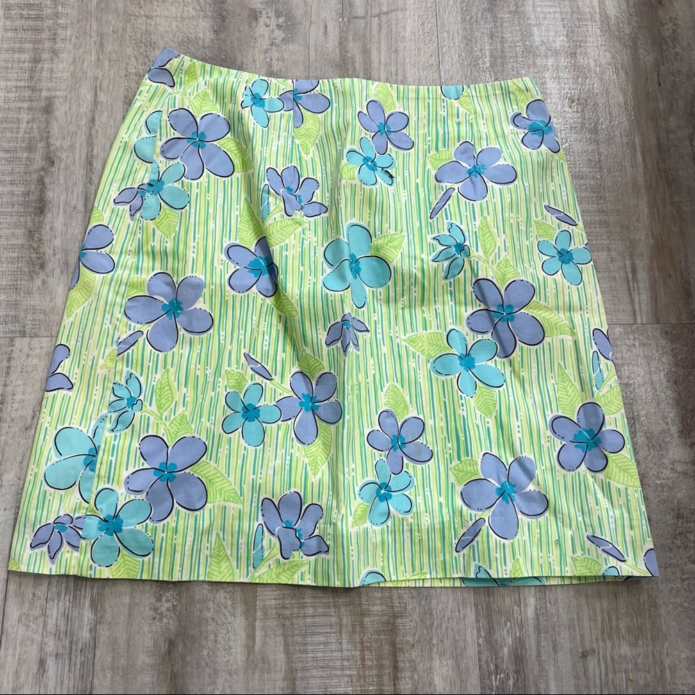 Lilly Pulitzer White Label Green Grass Skirt Size 6